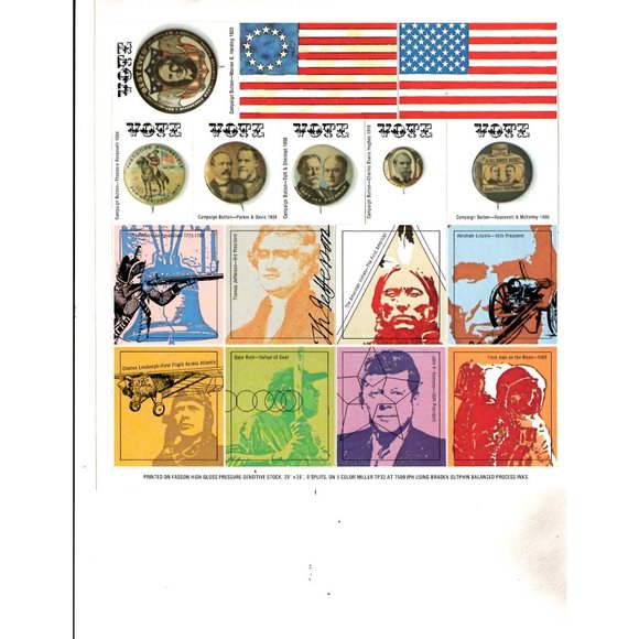 Fasson Stickers Advertising Print Sticker Sheet Promotion Vintage - Picture 1 of 2